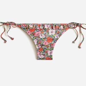 J.Crew String Hipster Full-Coverage Ruffle Bikini Bottom Liberty Meadow‎ Song XS